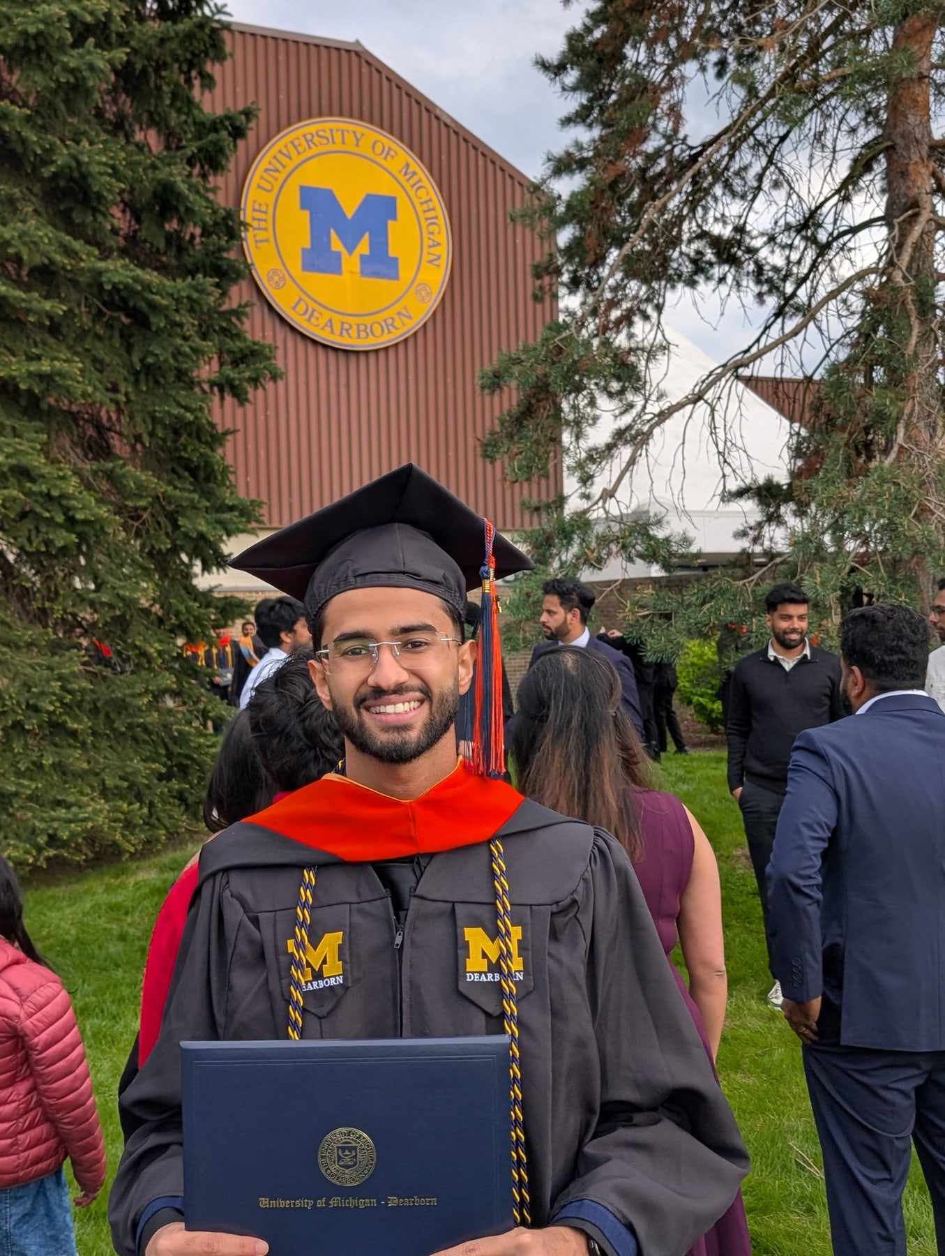 Nikhil at his University of Michigan-Dearborn graduation